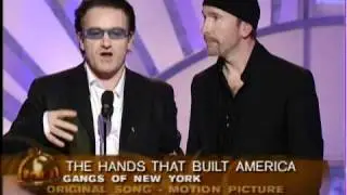 U2 Wins Best Original Song - Golden Globes 2003