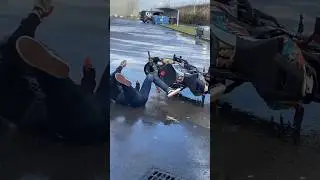 FAIL 🌧️ 😅 #stunt #bikergirl #bike #motorcycle #freestyle #stuntgirl #stuntrider #ride #stunts