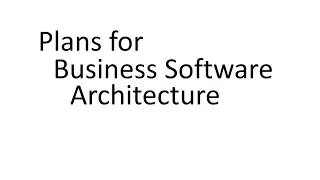 Architectural Plans for Buildings and Software?
