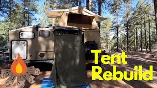 Rebuilding The Worlds Cheapest Roof Top Tent  Tepui RoofTop Tent Rebuild