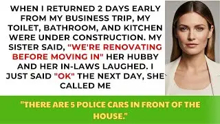 When I returned early from my business trip, my sister was renovating my house without permission