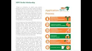 Scholarship in Germany (SBW Berlin scholarship) A complete introduction.