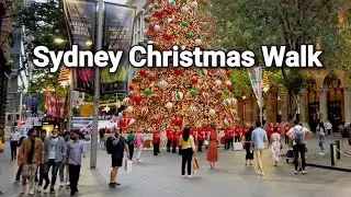 Sydney Christmas Walk 2021 - Martin Place Christmas Tree & Canopy of Light Pitt Street Mall