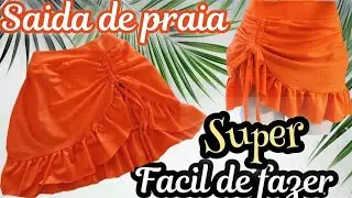 Como fazer SAIDA DE PRAIA SUPER FÁCIL PARA INICIANTES (CORTE E COSTURA) #costura #diy