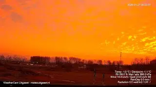 Orange Dawn Unfolding &mdash; Timelapse | Jan 27, 07:22&ndash;08:40