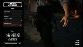 Crafting Upgrades Pearson's Valuables Satchel. Red Dead Redemption 2, 4K.