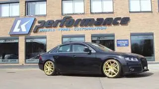 Заниженная Audi A4 на литых дисках Riviera RV136 - RaenWheels
