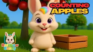 Rainbow Bunny collects 10 apples! Count along and practice adding with colors. 🍎🍏📚 #learningfun