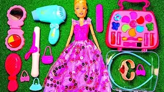 ASMR Satisfying Video with Barbie Doll Fashion Beauty Set Toy Make Up Set Toy #toys #asmr #makeup