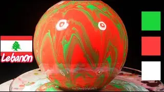 Watch Colors Flow Like the Lebanese Flag &ndash; A Healing Journey with a Splash!#asmr #