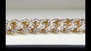 Miami Cuban Link Diamond Bracelet for Men - 24diamonds.com