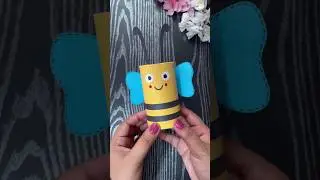 Cute Honey Bee Craft with Toilet Paper Roll 🐝 | Easy Paper Craft for Kids