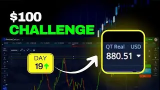 Pocket Option Strategy | 1-Minute Binary Options Strategy | Trading Challenge | Day 19