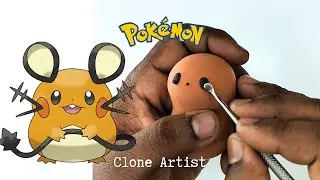 Pok&eacute;mon Clay Art || Dedenne Electric Type Pokemon || #cloneartist