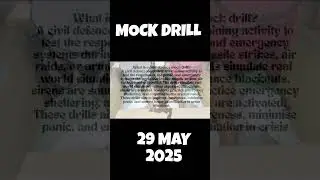 29 MAY MOCK DRILL/CIVIL DEFENCE MOCK DRILL /PAKISTAN  BORDER STATES/Gujarat, Rajasthan, Punjab,J&K.