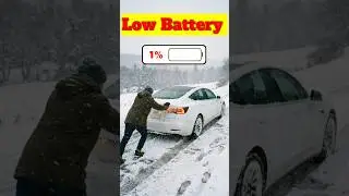 Запас хода Tesla зимой: Жестокая правда🥶 #tesla #model3 #teslamodels #rangeanxiety #electriccar #...