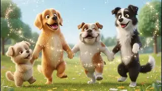 WOOF WOOF WOOF 🐶 | Dog Family Dance Song for Toddlers | Animal Sounds Music
