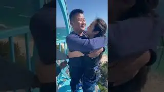 Romantic couple first time bungee jumping_By EntertainingVid #short