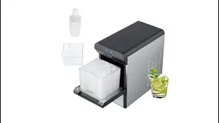 VEVOR Nugget Ice Maker, 37lbs in 24 Hrs, Manual & Auto Refill