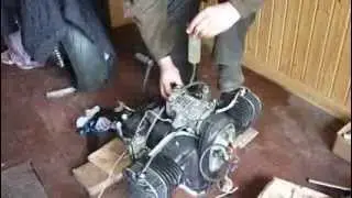 Проба отремонтированного двигателя мотоцикла М-72