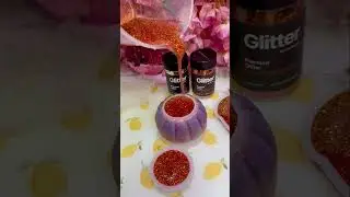 Easy Resin Pumpkin Pot made with @MoulddResin and glitters #asmrvideo #asmrliquids  #glitter