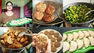 BREAKFAST TO EVENING FULDAY ROUTINE, Gud ka Khasta Thekua, Chawal ka Fried Fara, Bhindi Fry, Paratha