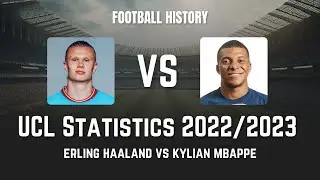 UCL Statistics 2022/2023 Erling Maaland vs Kylian Mbappe