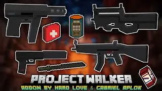 Minecraft Pe Gun Mod Showcase - Projcet Walker Addon (Post-Apocalyptic World) | Survival Support