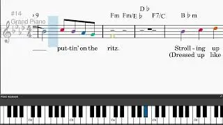 Puttin' On The Ritz by Irving Berlin - Easy piano tutorials with leadsheet and chords
