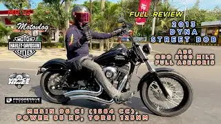 MOTOVLOG : #71 FULL REVIEW & TESTRIDE 2013 HARLEY DAVIDSON STREET BOB DYNA