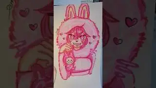 Transition alert ⚠️(labubu girl) #art #youtubeshorts #labubuviral#sketchbookidea #trendingshorts#fyp
