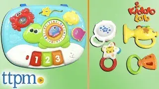 2-in-1 Baby Activity Center and Rattle Musical Instruments Set with Trumpet from KiddoLab Toys