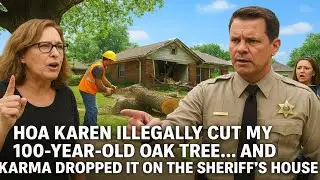 HOA Karen Illegally Cut My 100-Year-Old Oak Tree&hellip; And Karma Dropped It On The Sheriff&rsquo;s House