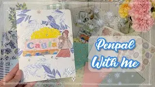 ❄️Real Time Penpal with me ☃️ Winter Theme for Cagla​ | ASMR with soft music | No Talking