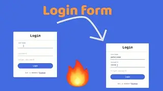 how to create a login form using HTML & CSS | By Perfect coder