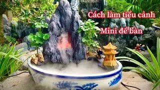 làm tiểu cảnh mini để bàn từ a đến z/The idea of ​​making a miniature world made out of styrofoam