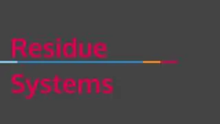 Residue Systems