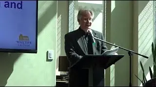 Bill Yarrow reading at Whittier College on October 10, 2017