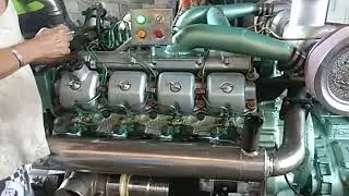 Running Test Nissan RF8 Twin Turbo | Ship Engine (Mesin Kapal) Mesin Diesel
