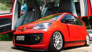 VW UP TSI REBAIXADO RODAS GISA E COM BANCOS DE MERCEDES GLA200 // CARROS BEM MONTADOS
