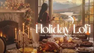 Thanksgiving Ambient Music for Cooking & Family | Americana Lofi w/ Thankful Quotes