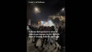 Iran threatens US troops after Trump backs protesters