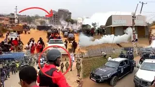 OBUNKENKE, BOBI WINE UNDER ATTACK AS HE HEADS TO MUKONO, TEARGAS AND BULLETS 