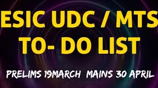 ESIC UDC MTS EXAM DATE ANNOUNCED !! TO DO LIST#esic#esicudc#esic_2021#ESICUDC2022#ESICUDCEXAMDATE#