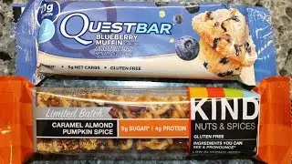 Quest Bar: Blueberry Muffin & KIND Bar: Caramel Almond Pumpkin Spice Review