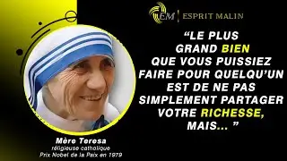 M&egrave;re Teresa: Les citations pour vous guider dans la vie