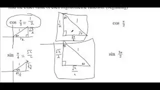 find the exact value of each trigonometric function beginning