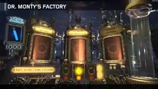 Spending 17 liquid divinium in Dr Monty's Factory