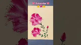 Super Art - OMG!🤯 One stroke Painting #shorts#painting#shortsvideo#flowerdrawing#flowers#art#drawing