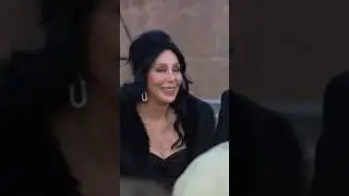 Cher was seen with her boyfriend AE today at the Dolce & Gabbana Alta Moda show in Rome. #Cher